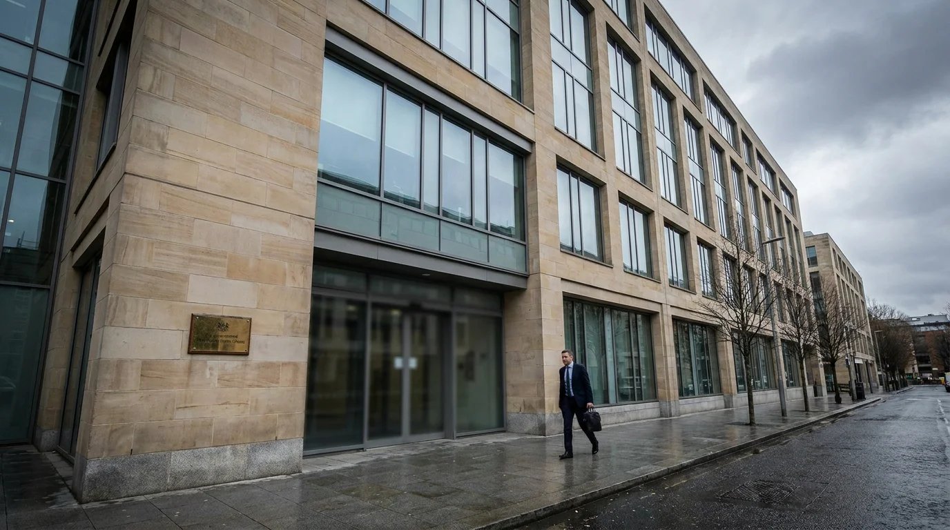 UK Gambling Commission building entrance representing regulatory oversight